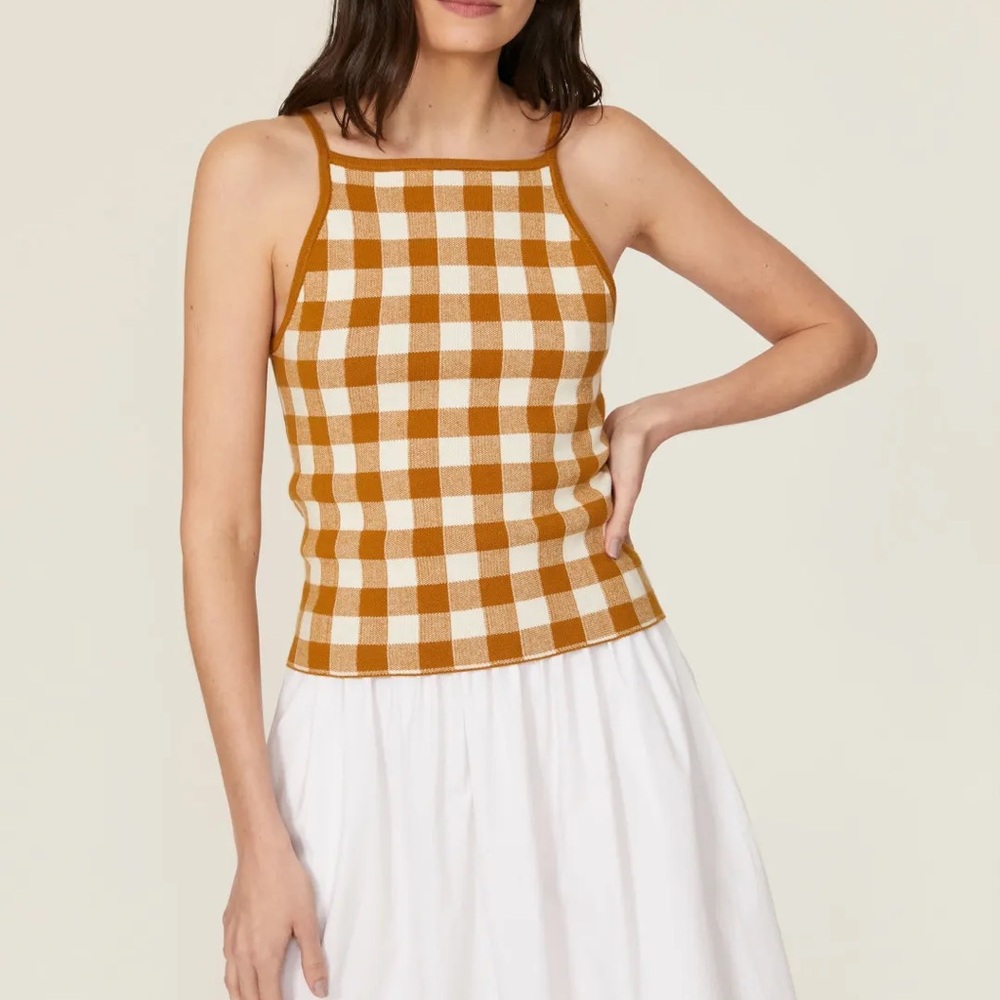Madewell Hannah Gingham Apron Tank